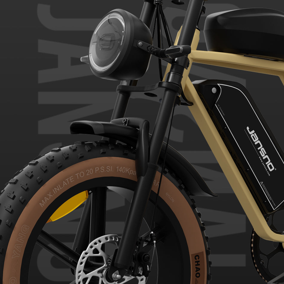 JANSNO X70 20" Fat Tires Electric Bikes 750W Motor 48V 14Ah+20Ah Dual Battery