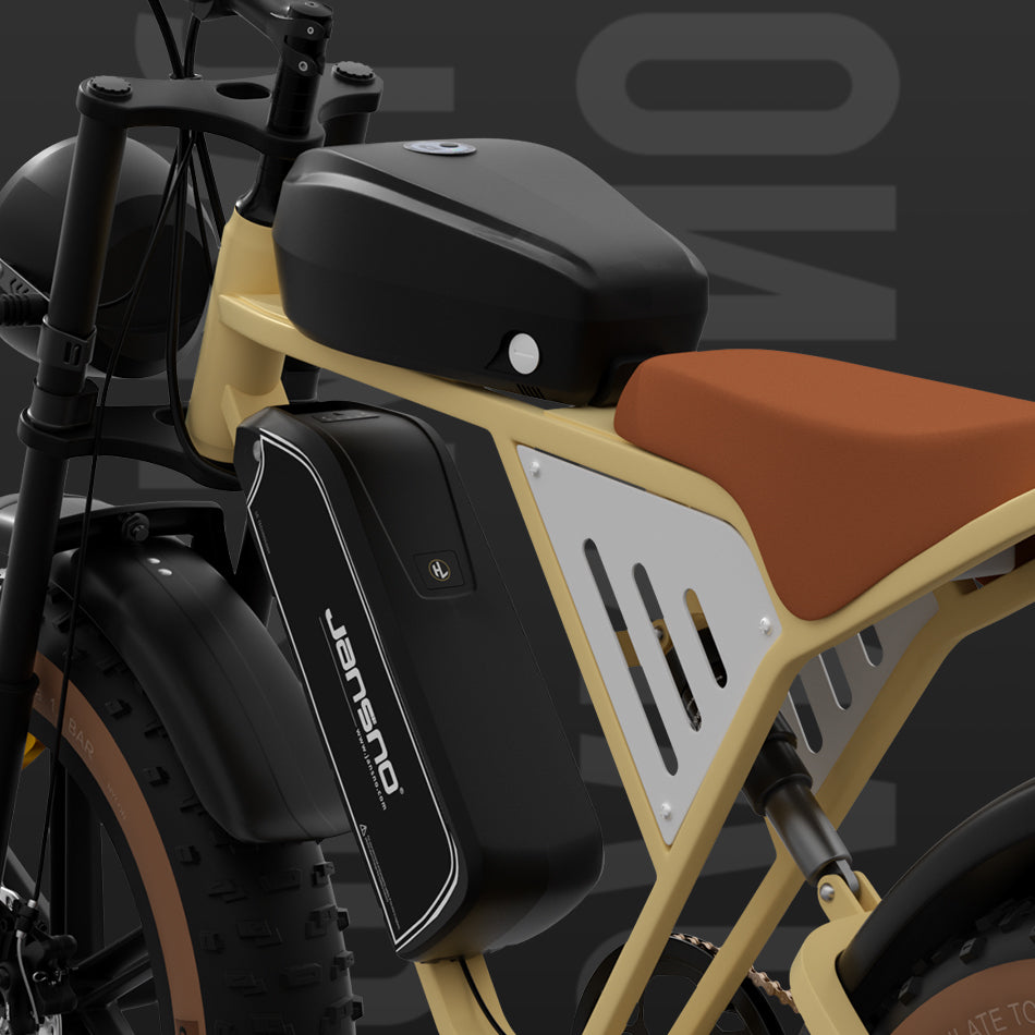 JANSNO X70 20" Fat Tires Electric Bikes 750W Motor 48V 14Ah+20Ah Dual Battery