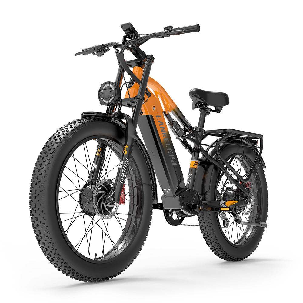LANKELEISI MG800MAX 26∪ Fat Tires All Terrain Electric Bike 2*1000W Dual Motor 48V 20Ah Battery