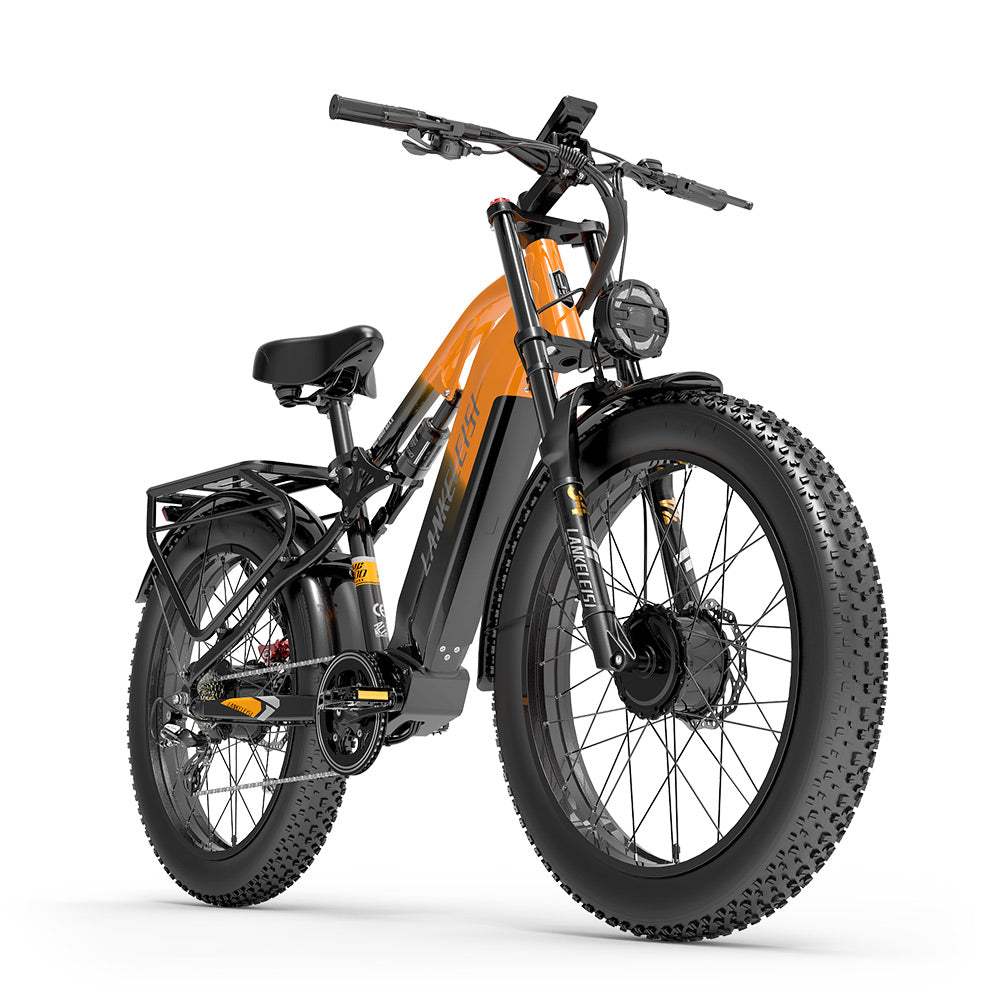 LANKELEISI MG800MAX 26∪ Fat Tires All Terrain Electric Bike 2*1000W Dual Motor 48V 20Ah Battery