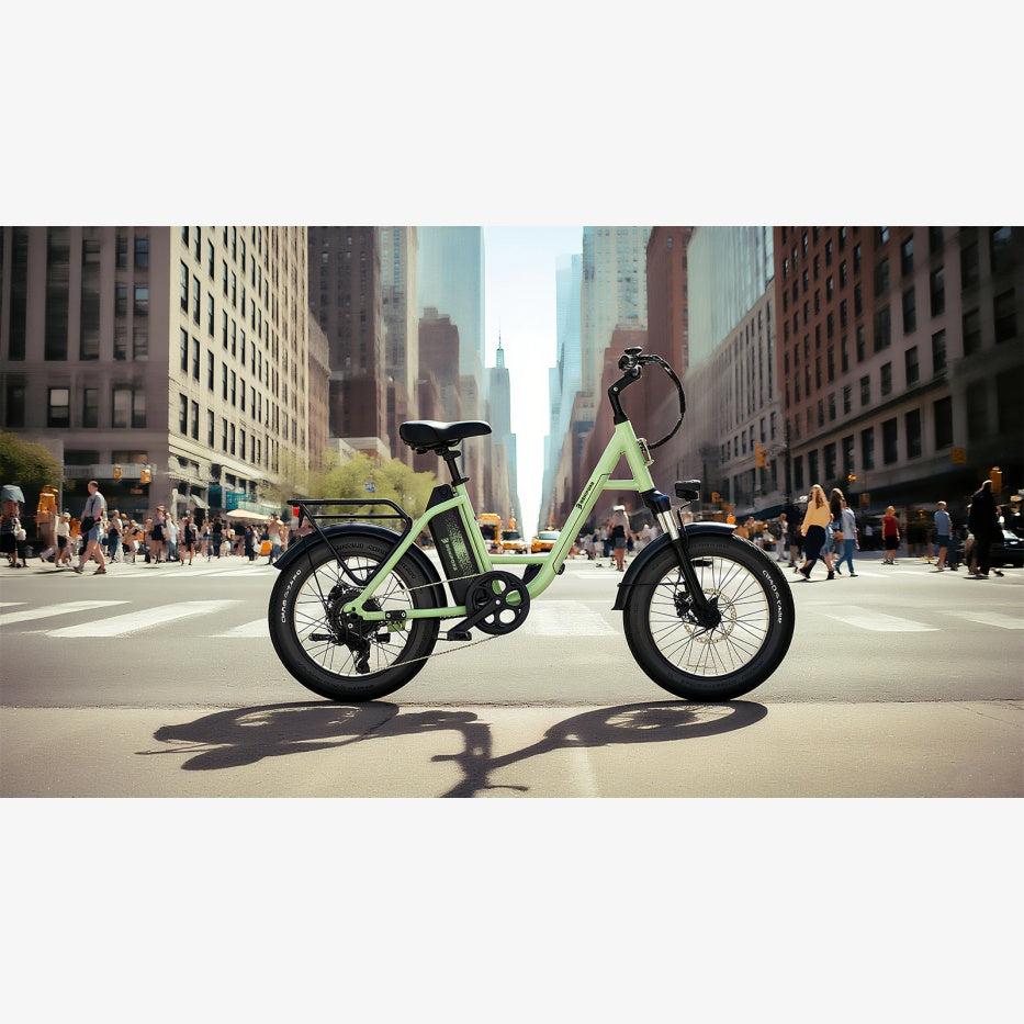 LUCKEEP C27 20" Step-Thru Cargo Electric Bike 750W(1200W Peak) Motor 48V 13Ah Battery