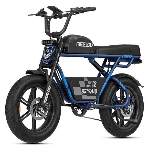 MEELOD M8 20" Retro Moped Style Electric Bike 750W Motor 48V 15.6Ah Battery