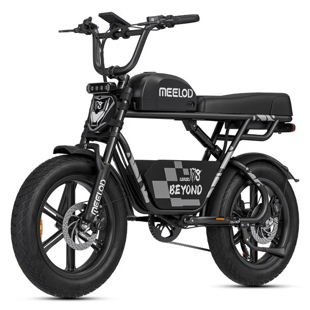 MEELOD M8 20" Retro Moped Style Electric Bike 750W Motor 48V 15.6Ah Battery