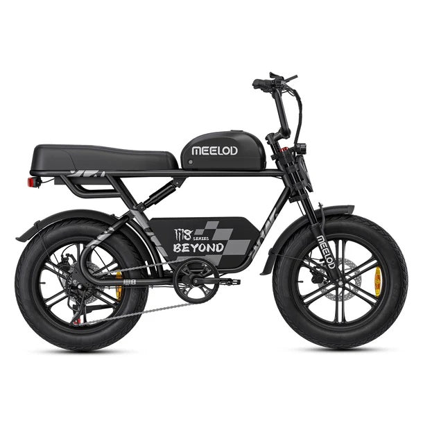 MEELOD M8 20" Retro Moped Style Electric Bike 750W Motor 48V 15.6Ah Battery