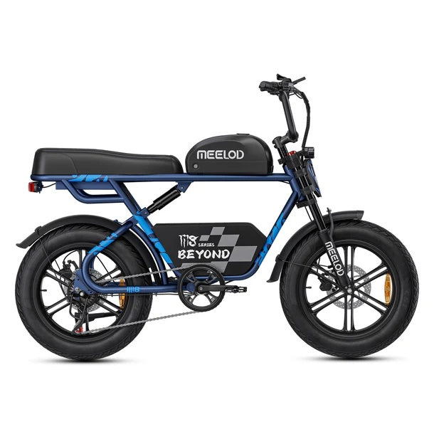 MEELOD M8 20" Retro Moped Style Electric Bike 750W Motor 48V 15.6Ah Battery