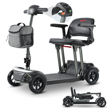 METRO MOBILITY AIR TRAVELLER 8" 4 Wheel Mobility Scooter 180W Motor 24V 12Ah Battery