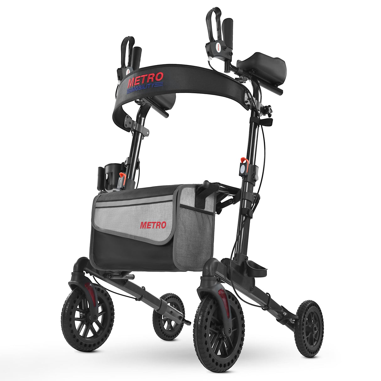 METRO MOBILITY M905BU 4-Wheel Rollator Walker with Seat & Basket