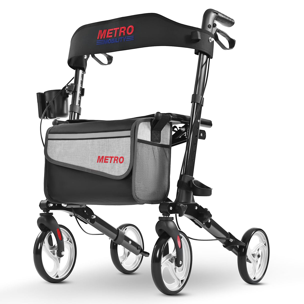 METRO MOBILITY M931 4-Wheel Rollator Walker with Seat & Basket