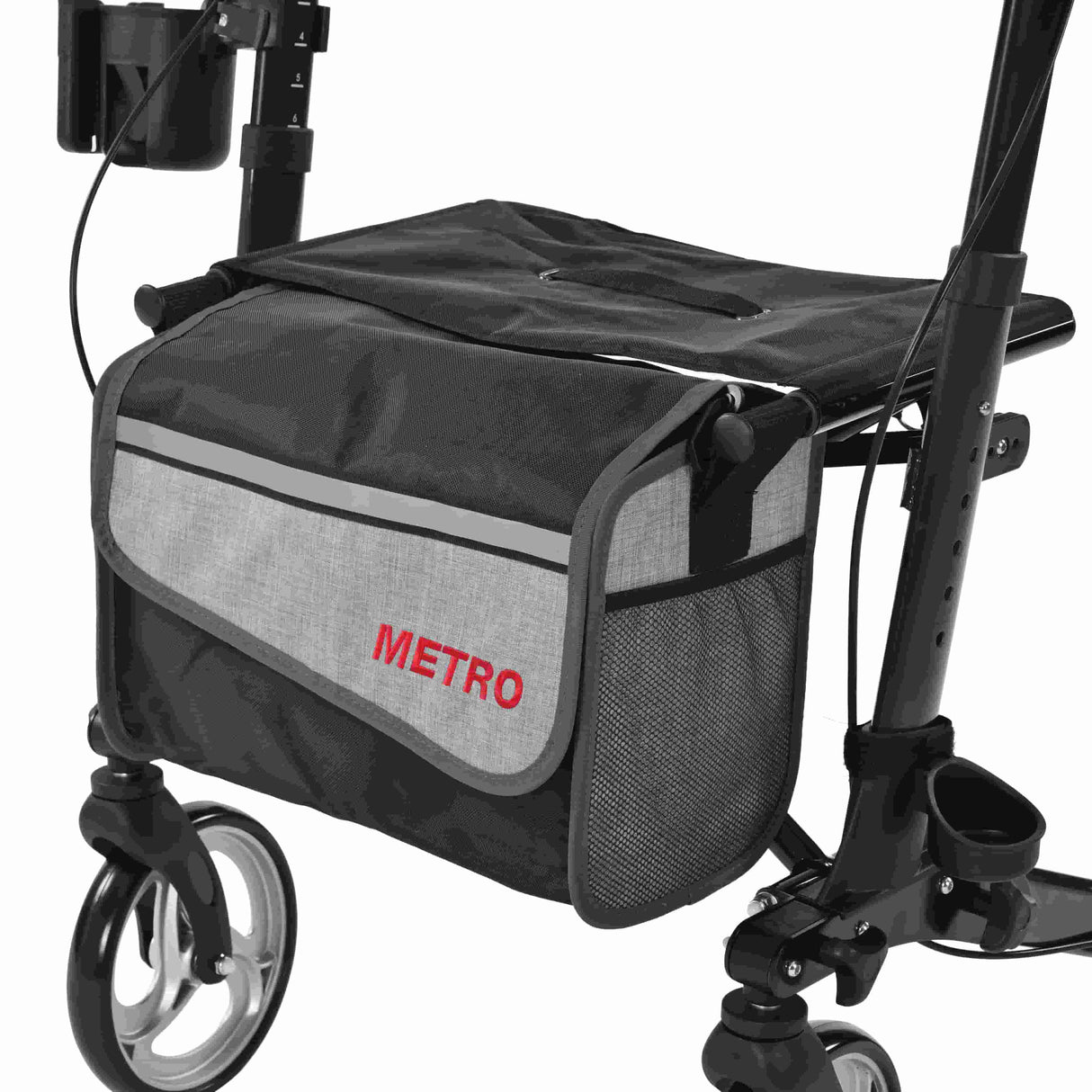 METRO MOBILITY M931 4-Wheel Rollator Walker with Seat & Basket