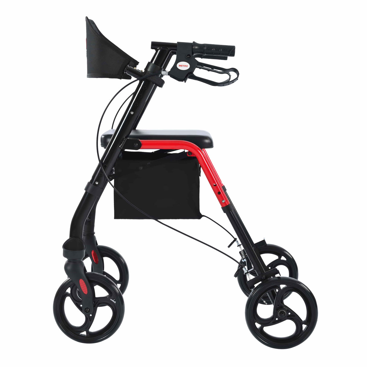 METRO MOBILITY M934-1 4-Wheel Rollator Walker with Seat & Basket