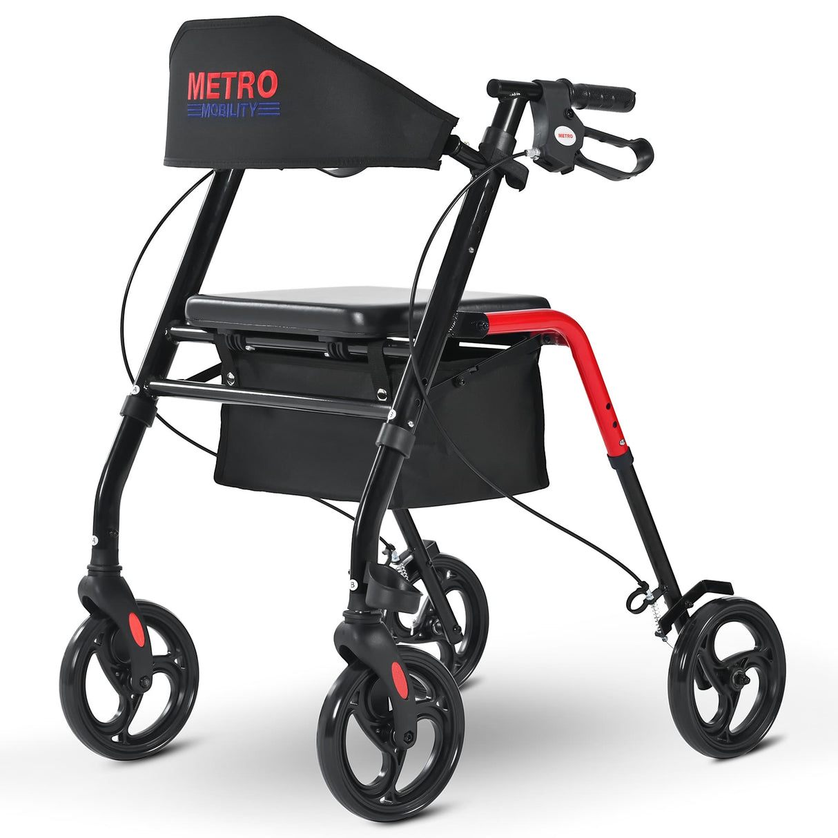 METRO MOBILITY M934-1 4-Wheel Rollator Walker with Seat & Basket