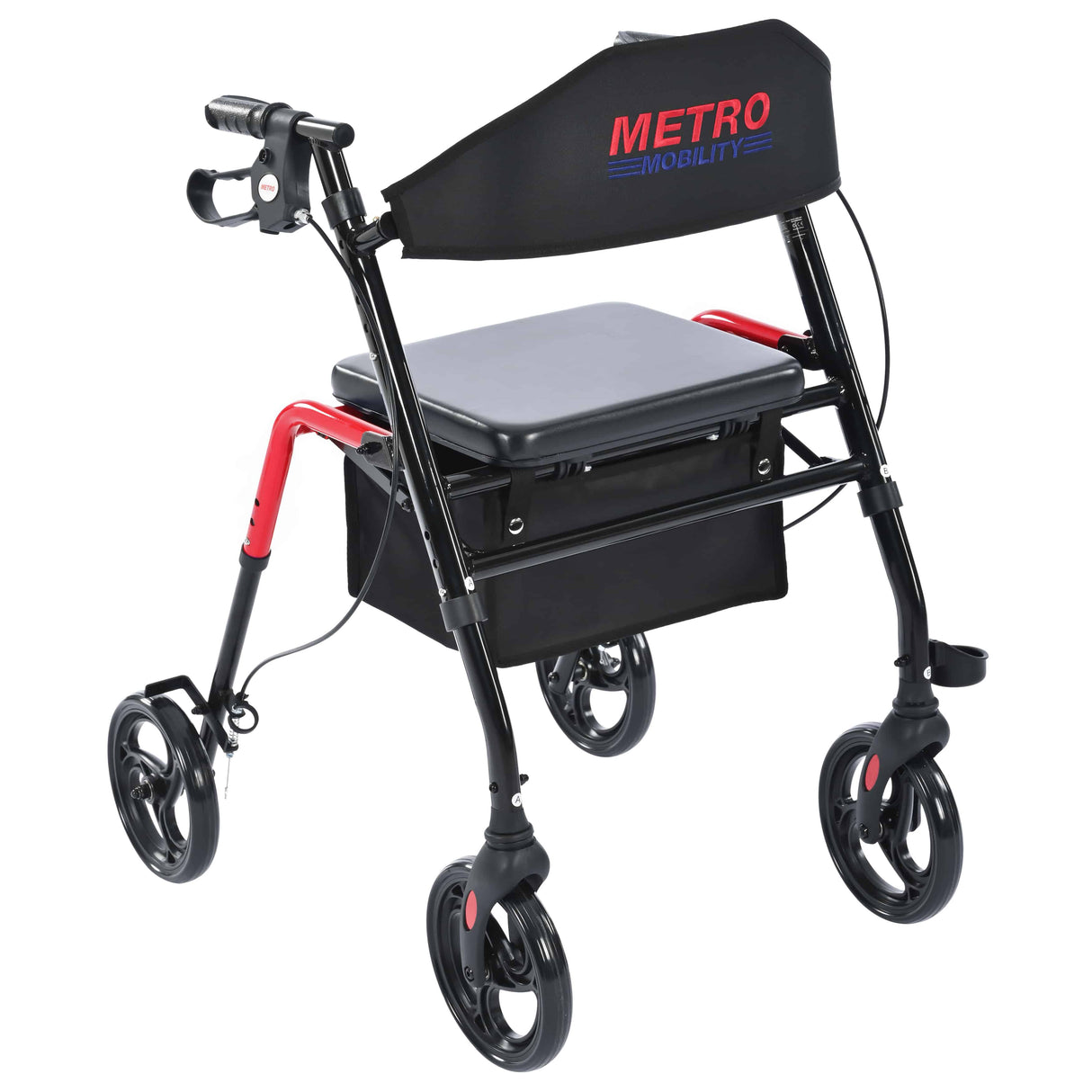 METRO MOBILITY M934-1 4-Wheel Rollator Walker with Seat & Basket