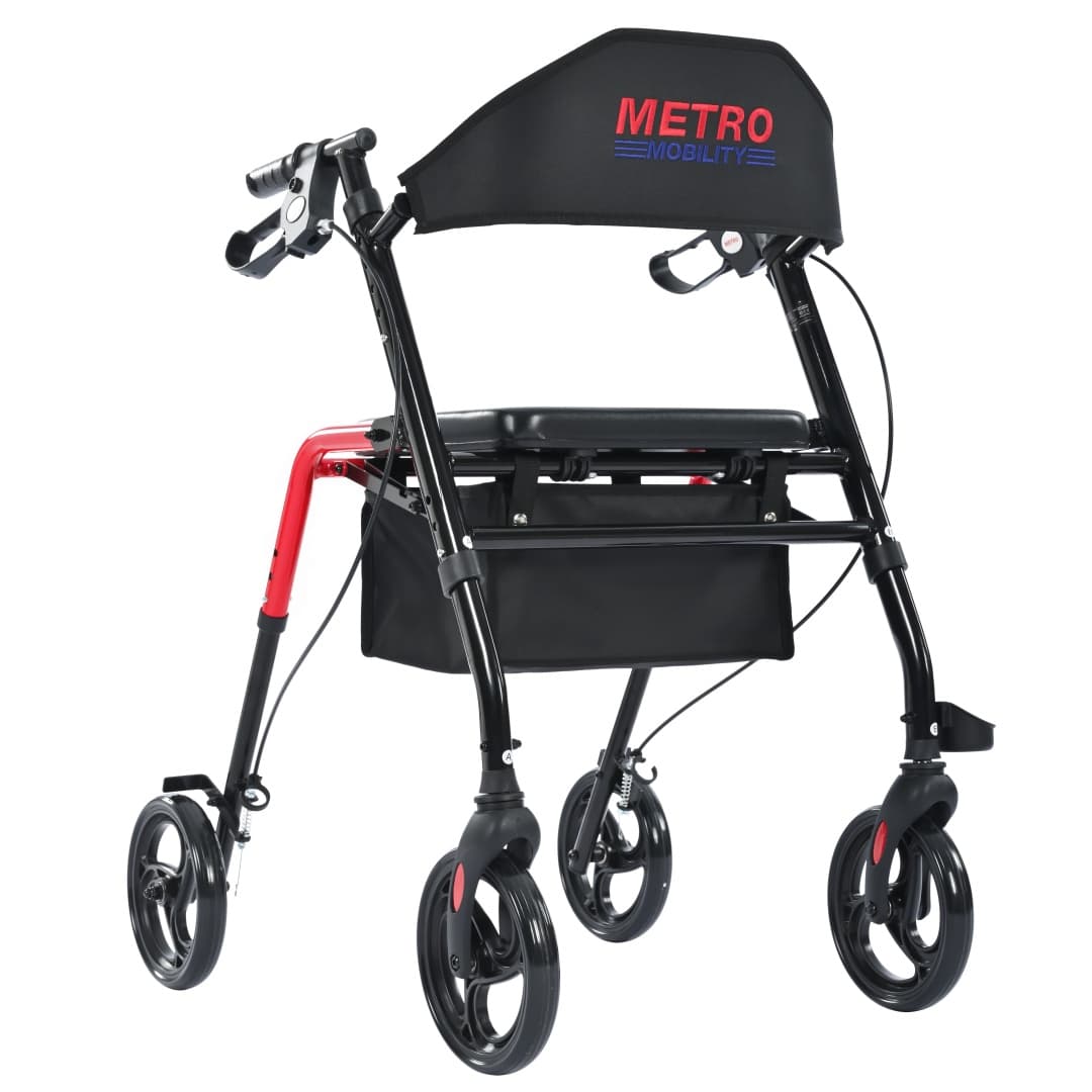 METRO MOBILITY M934-1 4-Wheel Rollator Walker with Seat & Basket