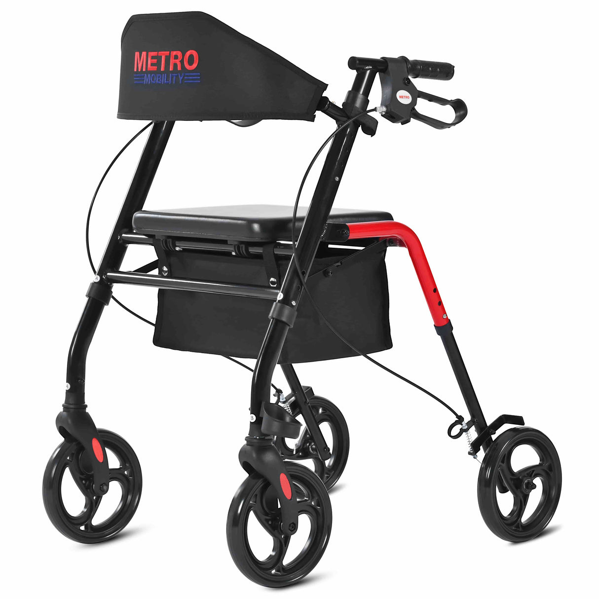 METRO MOBILITY M934-1 4-Wheel Rollator Walker with Seat & Basket