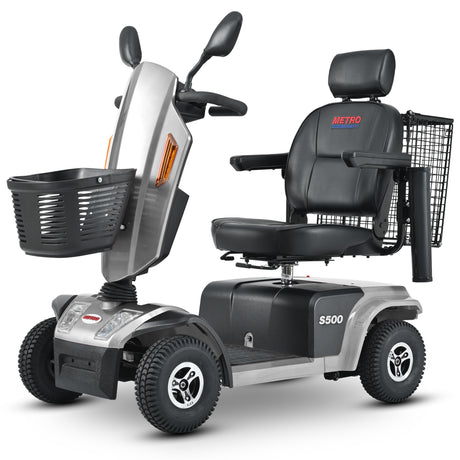 METRO MOBILITY S500 10" 4 Wheel Heavy Duty Scooters 500W Motor 24V 52Ah Battery