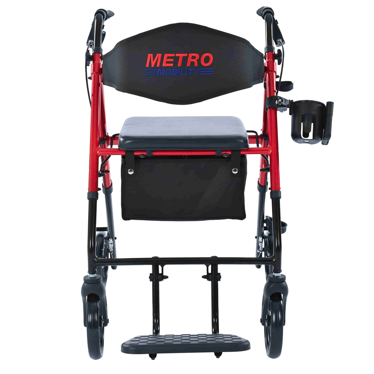 METRO MOBILITY M913P 4-Wheel Rollator Walker with Seat & Basket