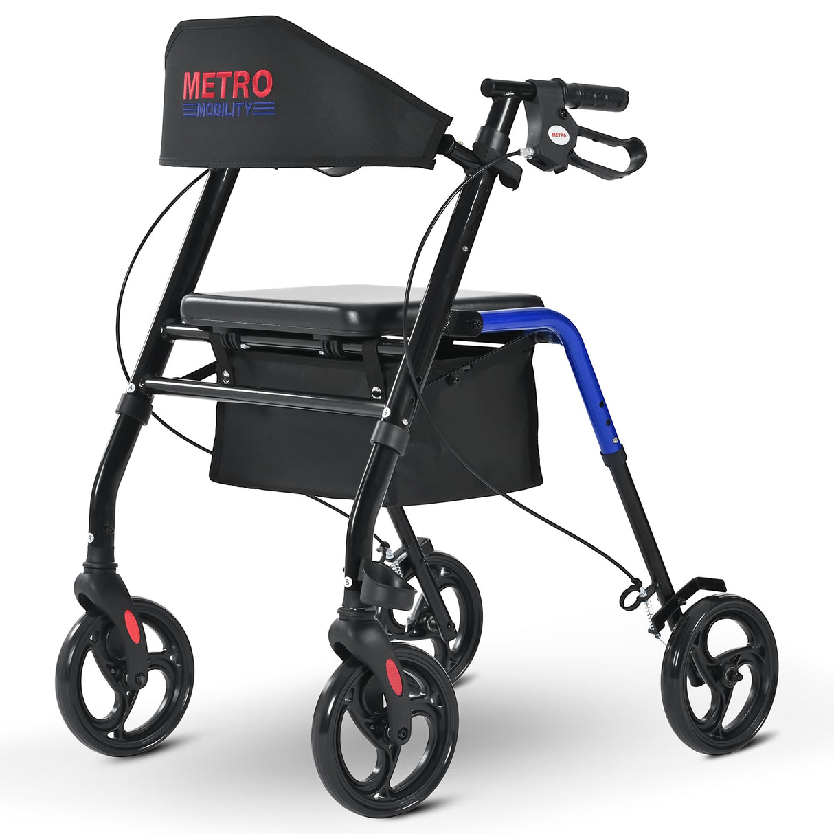 METRO MOBILITY M934-1 4-Wheel Rollator Walker with Seat & Basket