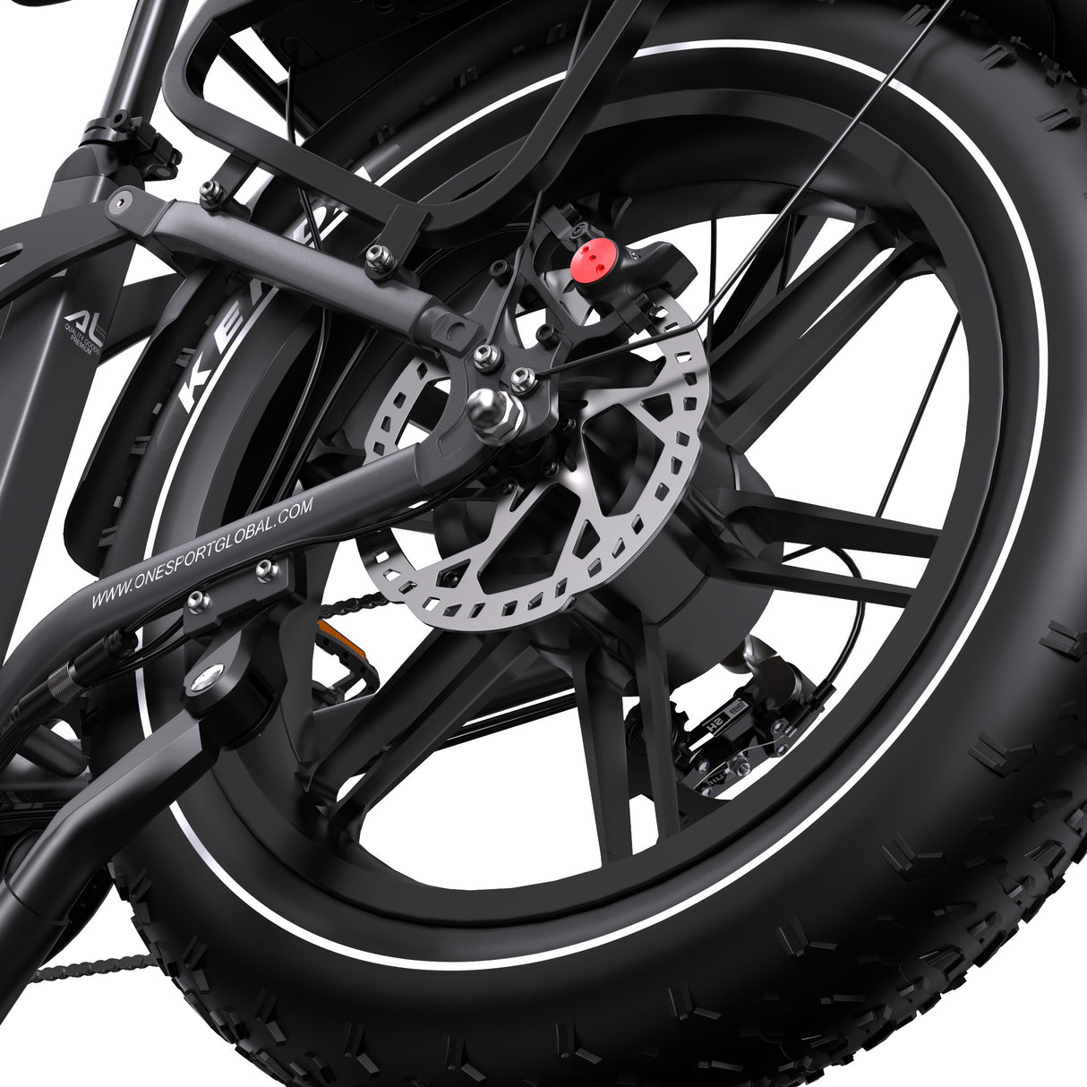 ONESPORT OT08PRO 20" Full Suspension Fat Tire Electric Bike 500W Motor 48V 18Ah*2 Dual Battery