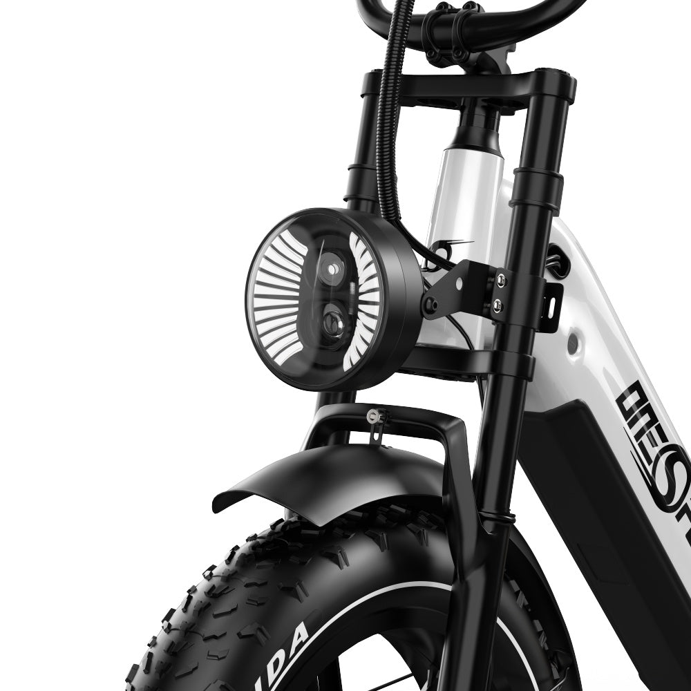 ONESPORT OT08 PRO 20" Full Suspension Fat Tire Electric Bike 500W  Motor 48V 18Ah*2 Dual Battery