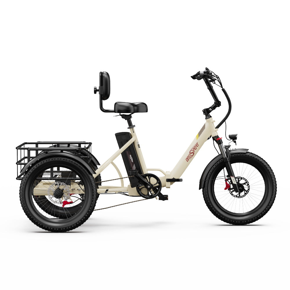 ONESPORT OT30 PRO  20" 3-Wheel Folding E-Trike 500W Motor 48V 18Ah Battery