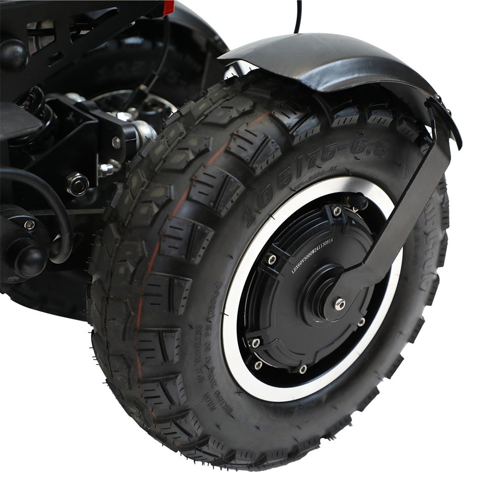 OOTD T30 13" All-Terrain 3-Wheel Scooter Electric Scooter 1600W*2 Dual Motor 60V 31.2Ah Battery