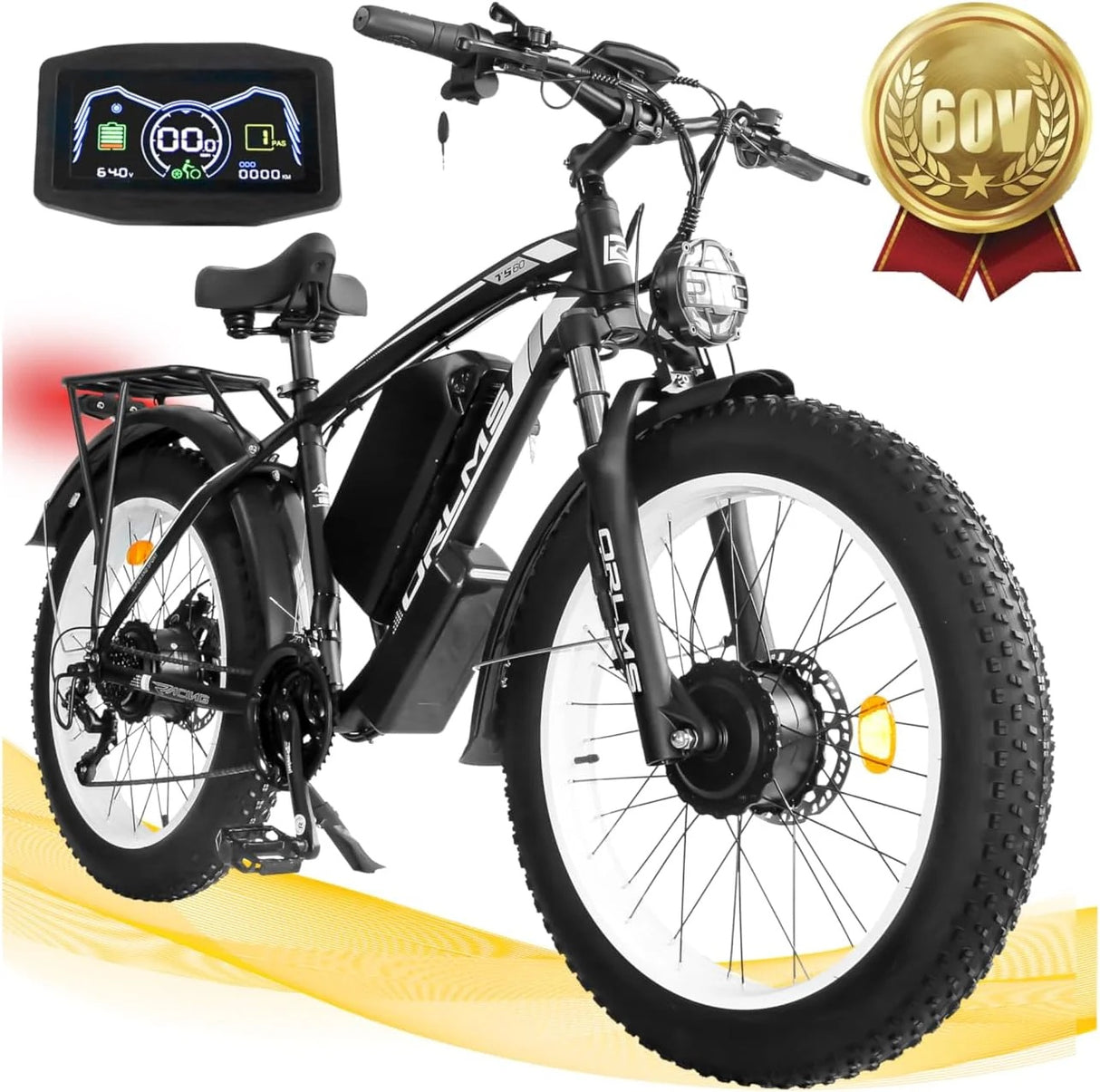 ORLMS TS60 26※ Fat tire E-Cross Bike 2000W Dual Motors 60V 25Ah Battery
