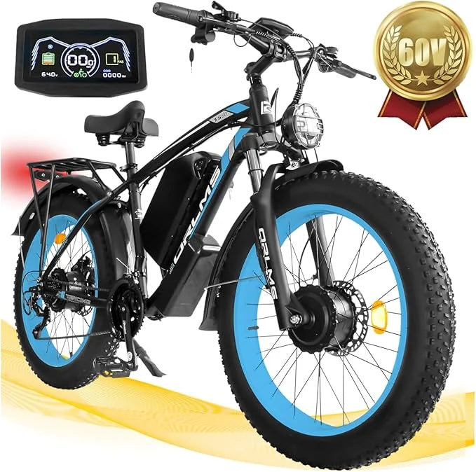 ORLMS TS60 26※ Fat tire E-Cross Bike 2000W Dual Motors 60V 25Ah Battery