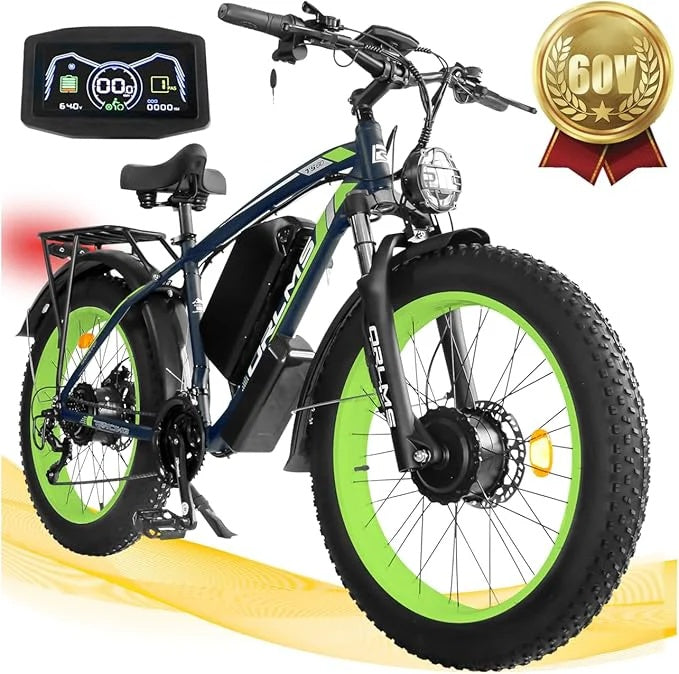 ORLMS TS60 26※ Fat tire E-Cross Bike 2000W Dual Motors 60V 25Ah Battery