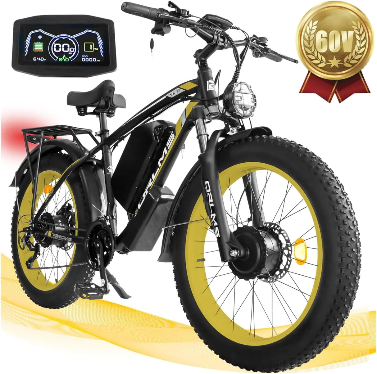 ORLMS TS60 26※ Fat tire E-Cross Bike 2000W Dual Motors 60V 25Ah Battery