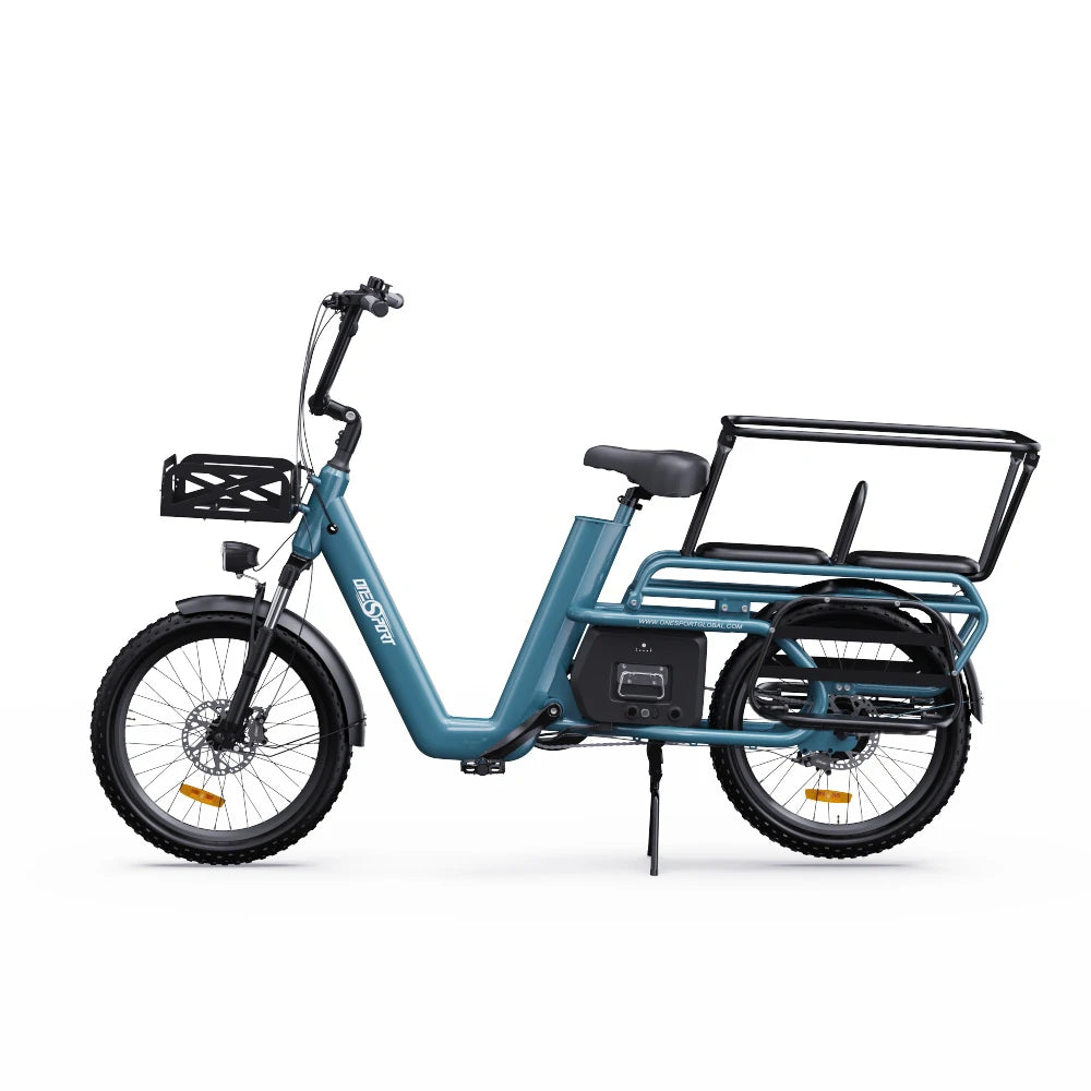 ONESPORT OT01 20" Step-Through Longtail Cargo Electric Bike 650W Motor 48V 27Ah Battery