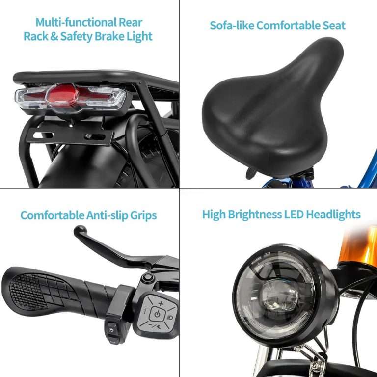 YVY MN20 20" Fat Tire Folding Electric Bike 1000W Motor 48V 15Ah/20Ah Battery