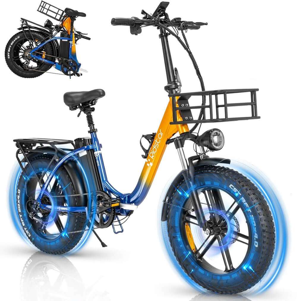 YVY MN20 20" Fat Tire Folding Electric Bike 1000W Motor 48V 15Ah/20Ah Battery