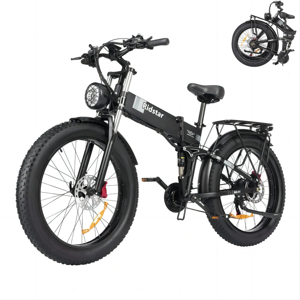 YVY H26 Pro 26" Folding Electric Bike 1500W Motor 48V 23Ah Battery