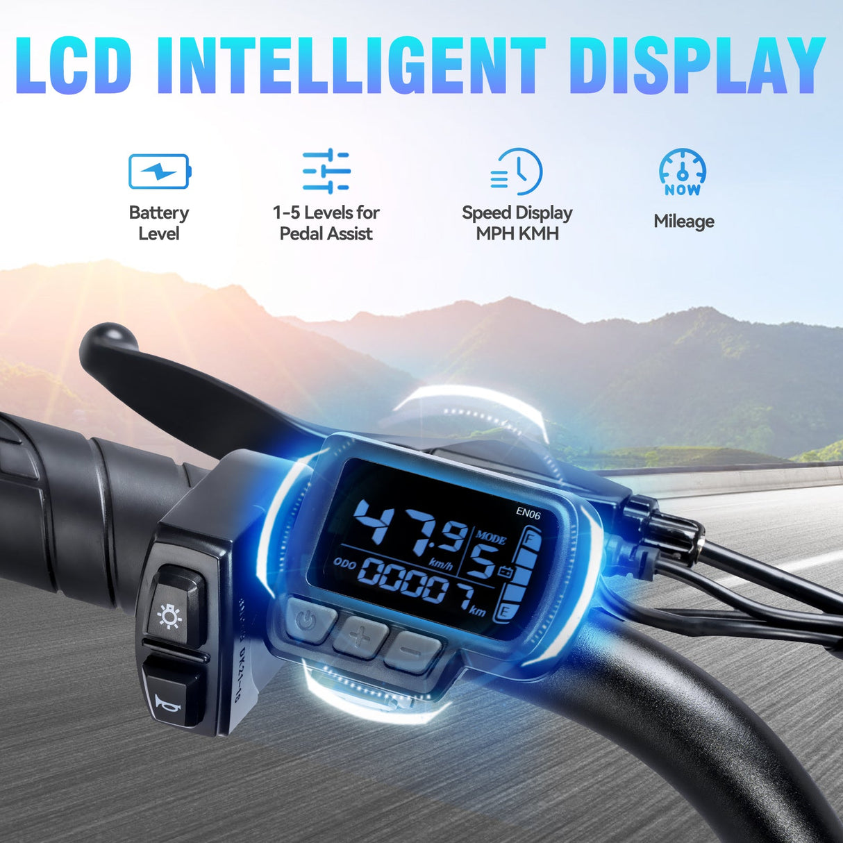 Ridstar Q20 Lite gros pneus vélo électrique 1000W moteur 48V 15Ah batterie