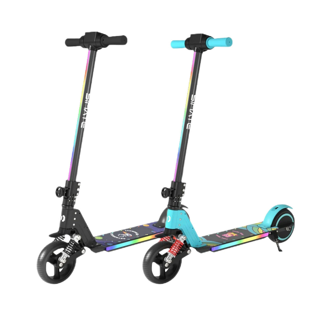 SIMATE S5 Kid's Foldable Colorful Body Lights Electric Scooter Combo (New)