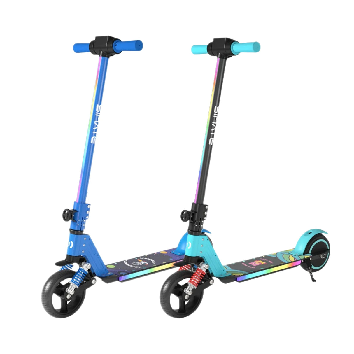 SIMATE S5 Kid's Foldable Colorful Body Lights Electric Scooter Combo (New)