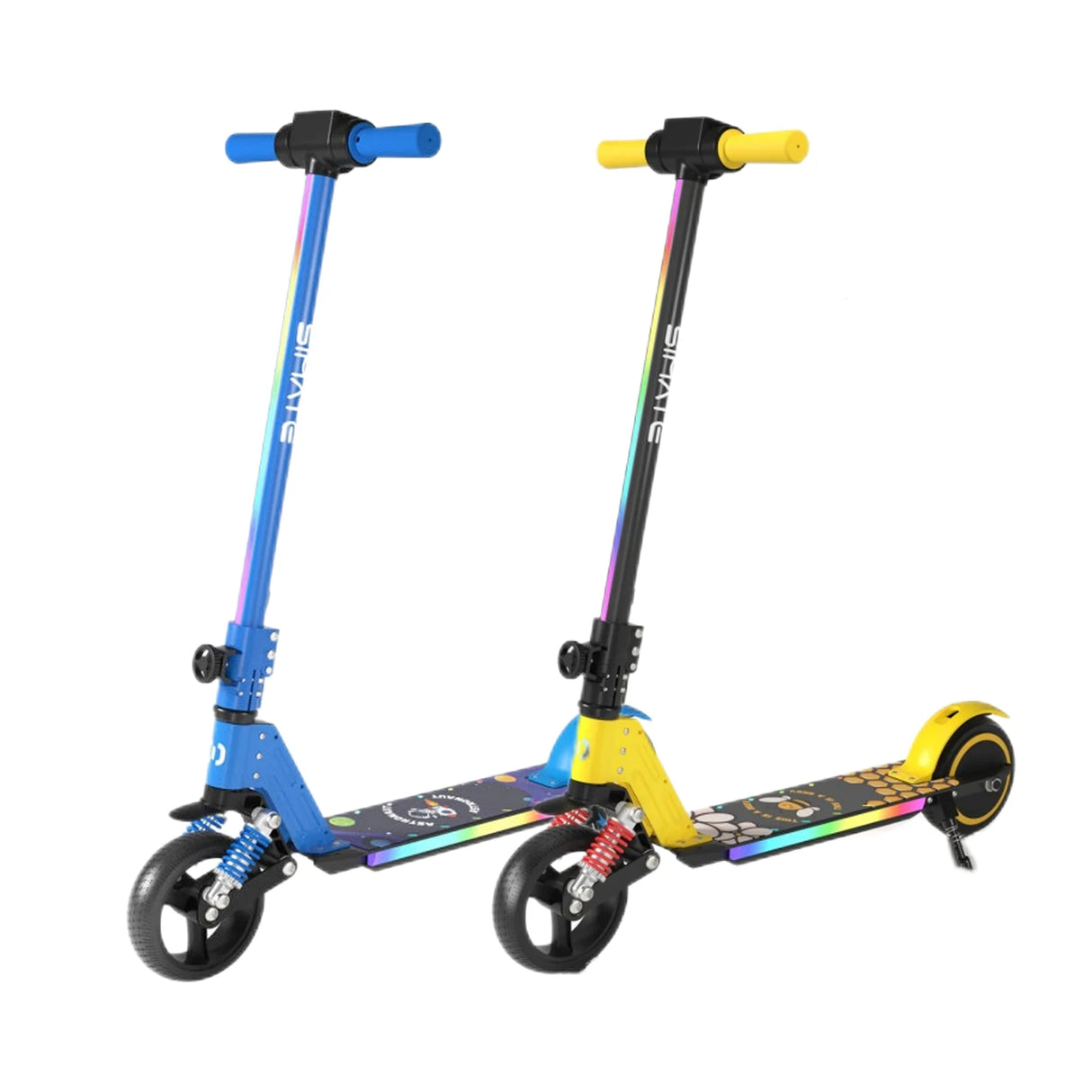 SIMATE S5 Kid's Foldable Colorful Body Lights Electric Scooter Combo (New)
