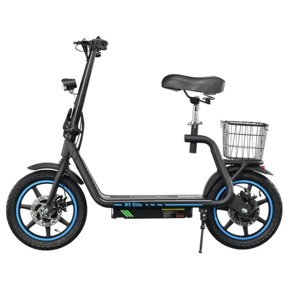 BOGIST M5 Elite 14'' Scooter Électrique 500W Moteur 48V 13Ah Siège et Transporteur