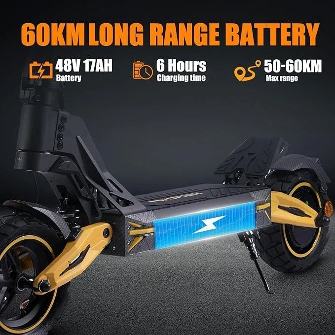 TWOFISH V2 MAX 10" Off-Road E-Scooter 800W Motor 48V 17Ah Battery