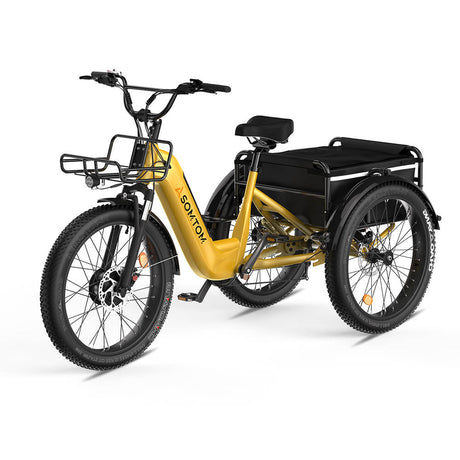 ASOMTOM WHALE 2.0 24" High-Capacity Durable Electric Trike 500W Motor 48V 20Ah Battery