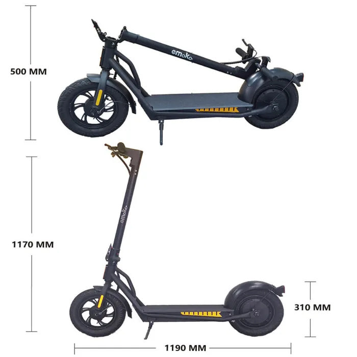 EMOKO A19 12" Folding Commuting Electric Scooter 500w Motor 36V 15Ah Battery