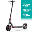 EMOKO HT-H4 Pro black gray silver Folding Electric Scooter 30km range 30km/h max speed 350w motor gleeride