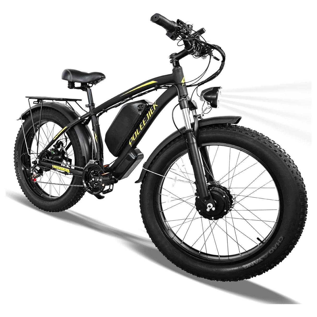 POLEEJIEK PLJ-2602 26" Fat Tire Mountain Electric Bike 2000W Dual Motors 48V 23Ah Battery