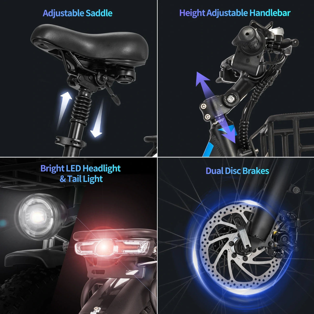 YVY MN26 26" Fat Tires Electric City Bike 1500W Motor 48V 20Ah Battery