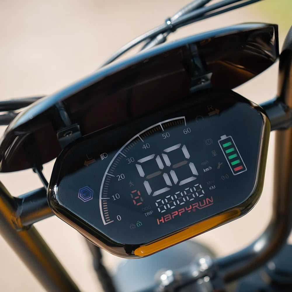 HAPPYRUN G100 Pro Fat Tire Electric Bikes 3000W 72V 33Ah Dual Batteries