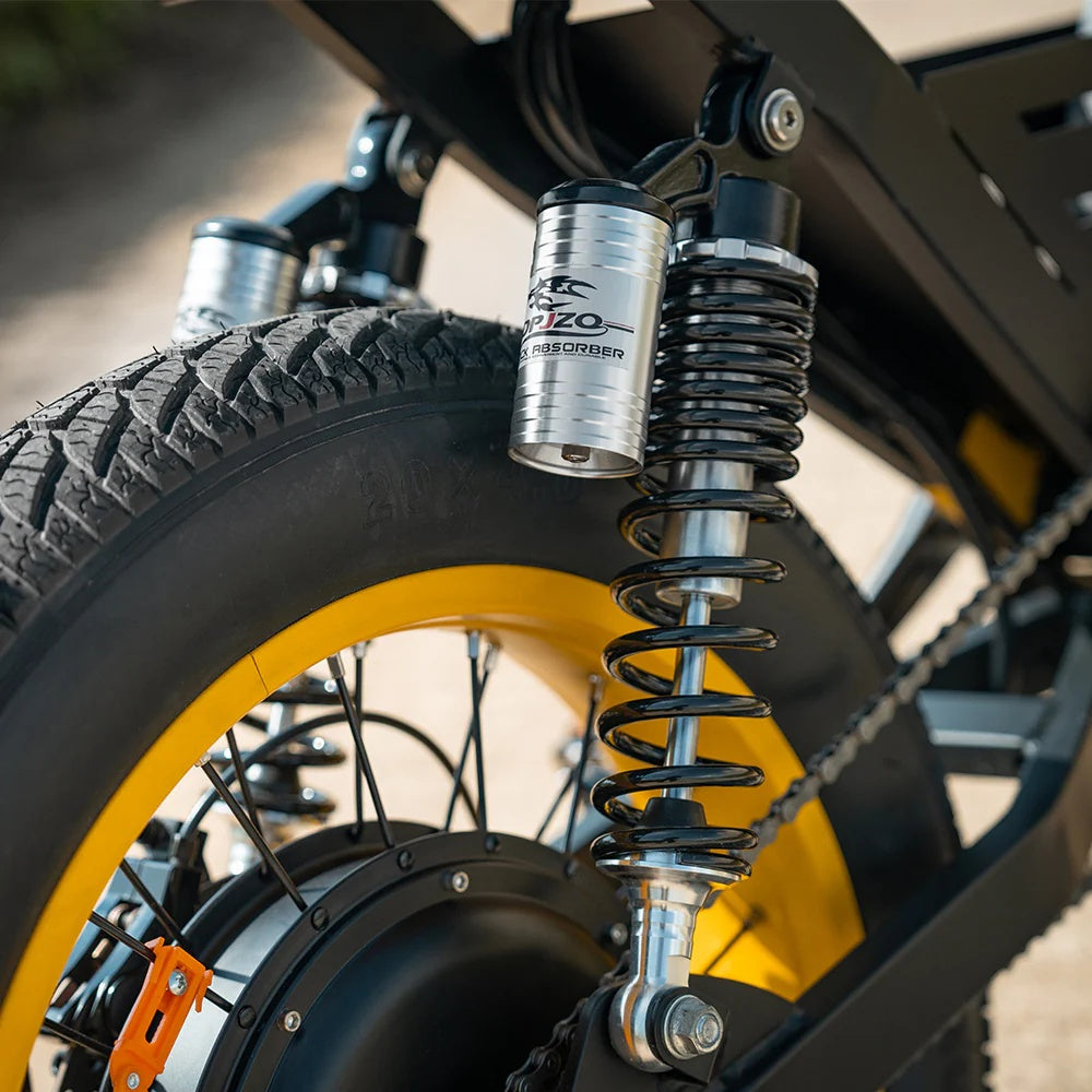 HAPPYRUN G100 Pro Fat Tire Electric Bikes 3000W 72V 33Ah Dual Batteries