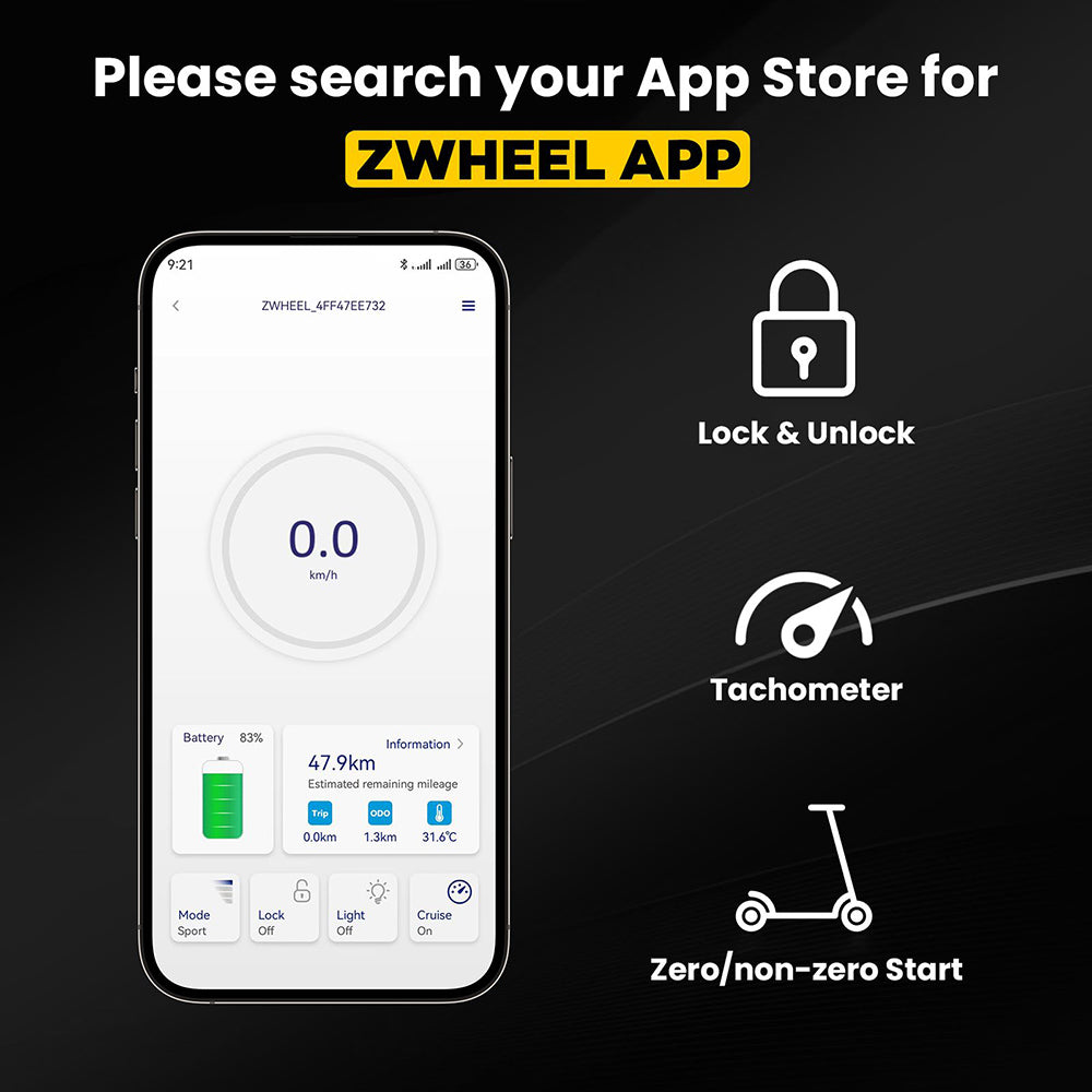 HONEYWHALE E9 8.5" Foldable Electric Scooter 350W Motor 36V 7.5Ah Battery (ABE)