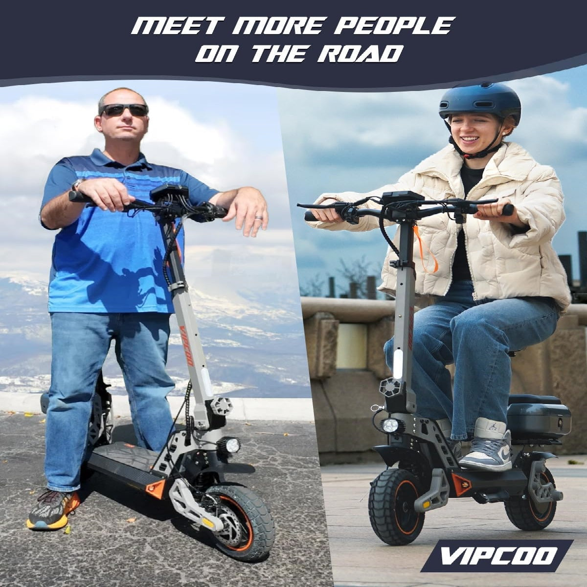 HONEYWHALE VS2 10" Storage Box Commuting Folding Electric Scooter with Seat 700W Motor 48V 13Ah Battery