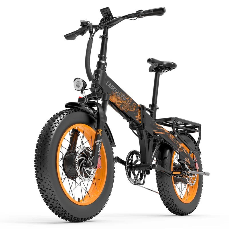 LANKELEISI X2000 MAX 20" Foldable Electric Bike 2000W Dual Motor 48V 20Ah Battery