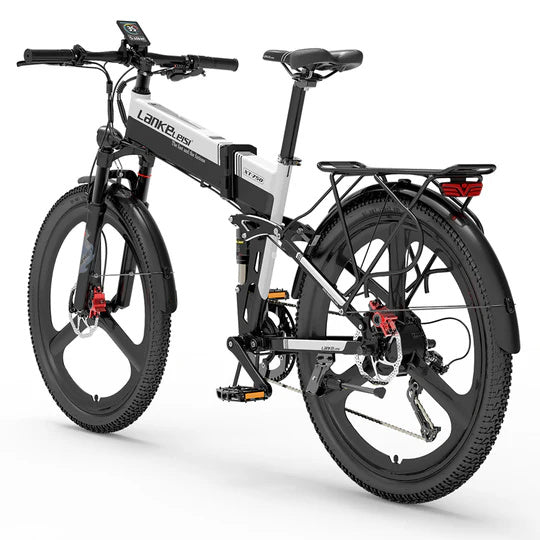 LANKELEISI XT750 Sports 26" Folding Electric Bike 500W Motor 48V 12.8Ah Battery